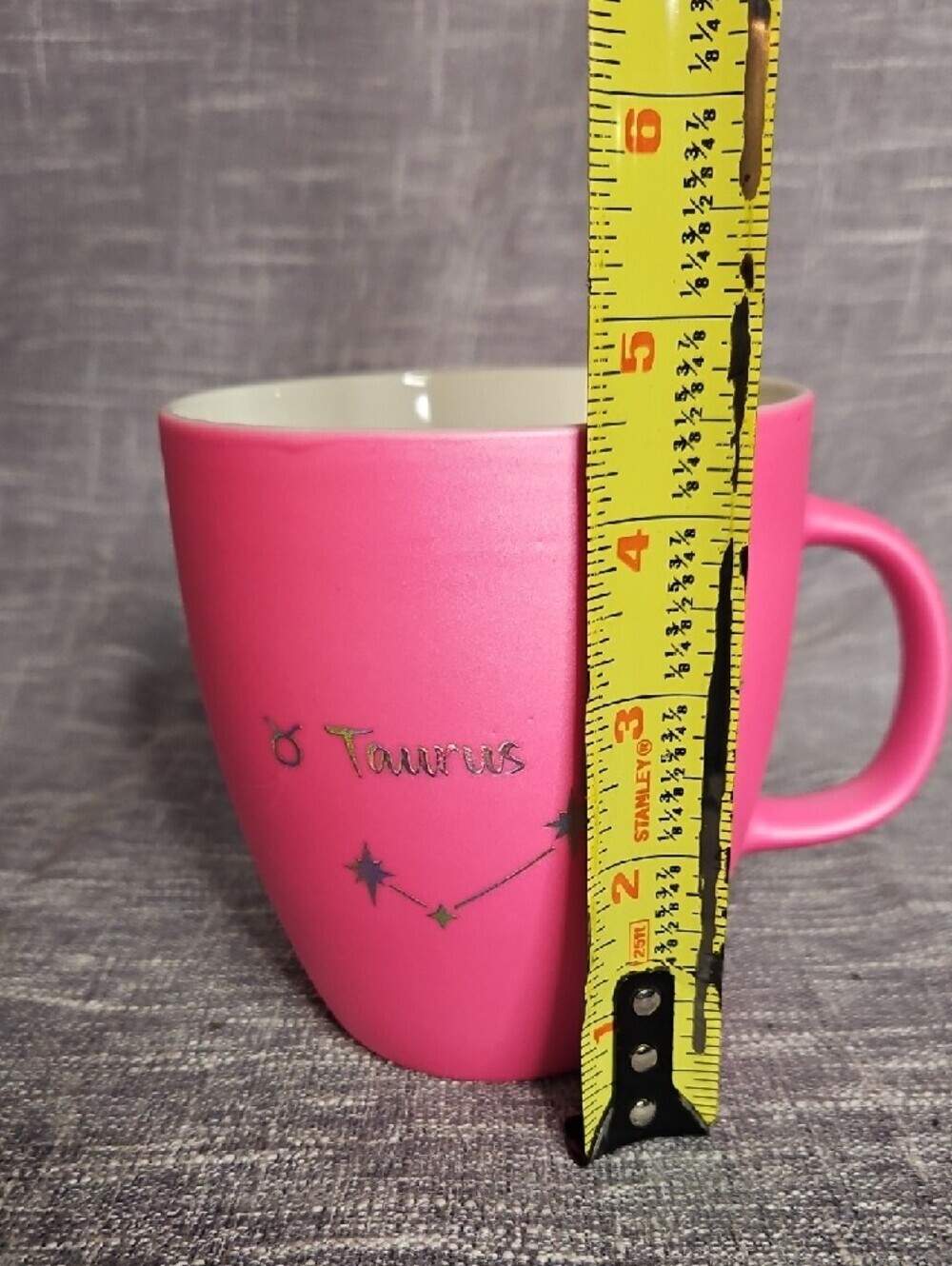 Taurus Constellation Ceramic Mug - Pink - Picture 6 of 7